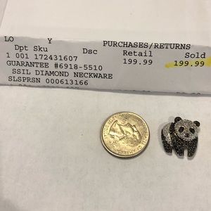 Panda diamond pendant